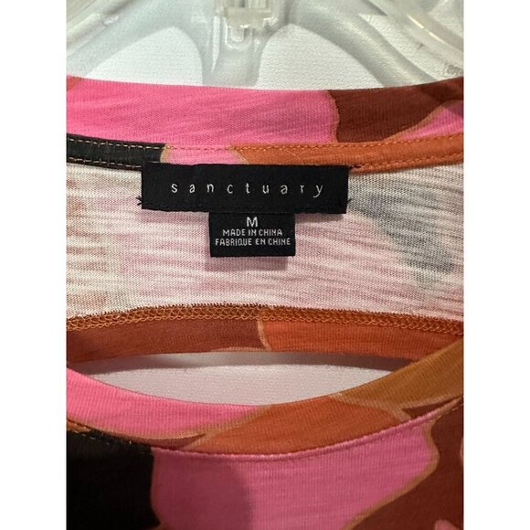 Sanctuary Womens Reveal Cut-Out Mini Comfy T-Shirt Dress Size Medium - Picture 5 of 9